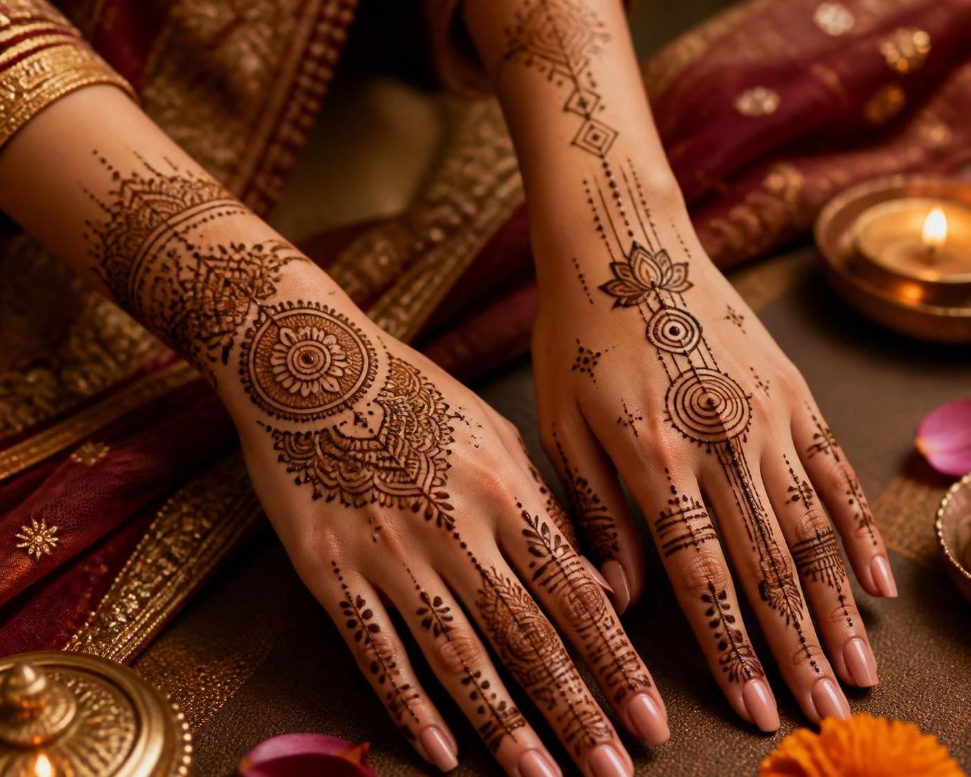 découvrez comment les créateurs modernes réinventent l'art ancestral du mehndi, le tatouage au henné, alliant tradition et innovation pour des designs uniques et élégants.